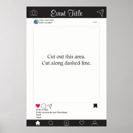 Póster Cartel de Marco de Accesorios para Cabina de Fotos