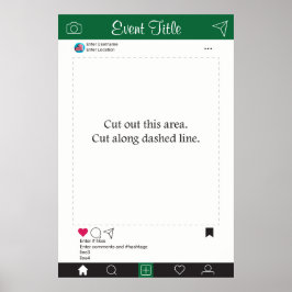 Póster Cartel de marco de accesorios para cabina de fotos