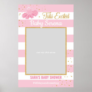 Póster Cartel de marco de foto de prop para baby shower d