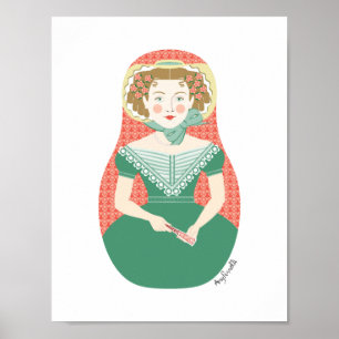 Póster Cartel de Matrioshka de Hiedra Inglesa