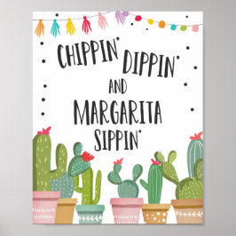 Póster Cartel de mesa de fiesta de margarita Chippin Dipp