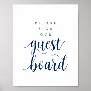 Póster Cartel de Mesa de Invitados de Boda Rústica Modern