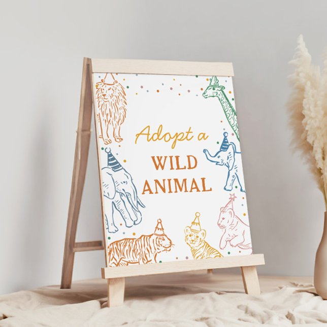 Póster Cartel de mesa para adoptar un animal en fiesta de (Subido por el creador)
