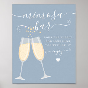 Póster Cartel de Mimosa Bar para Despedida de Soltera en 