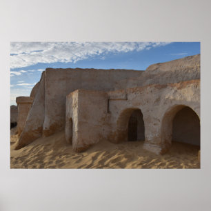 Póster Cartel de Mos Espa en el planeta Tatooine