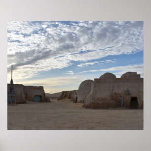Póster Cartel de Mos Espa en el planeta Tatooine