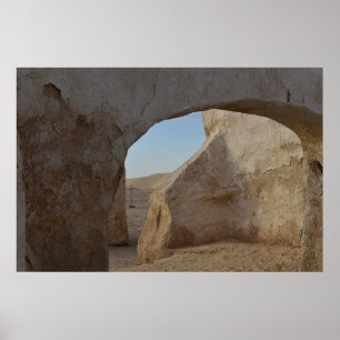 Póster Cartel de Mos Espa en el planeta Tatooine