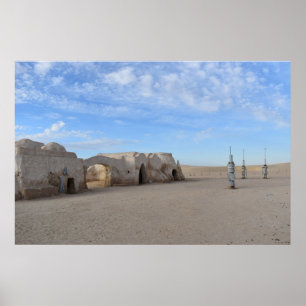 Póster Cartel de Mos Espa en el planeta Tatooine
