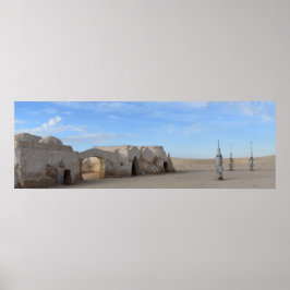 Póster Cartel de Mos Espa en el planeta Tatooine