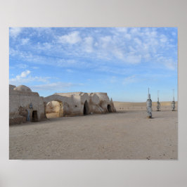 Póster Cartel de Mos Espa en el planeta Tatooine