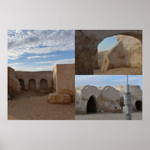 Cartel de Mos Espa en el planeta Tatooine