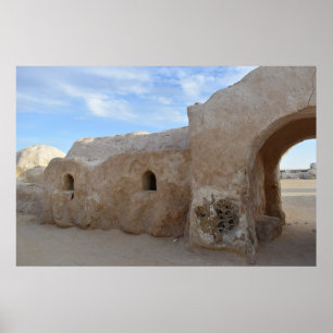 Póster Cartel de Mos Espa en el planeta Tatooine