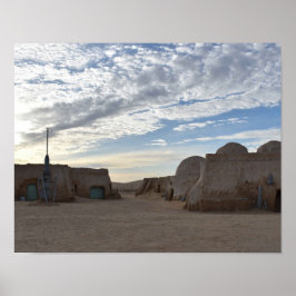 Póster Cartel de Mos Espa en el planeta Tatooine