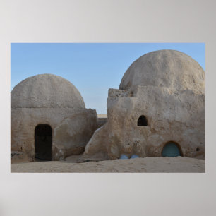 Póster Cartel de Mos Espa en el planeta Tatooine