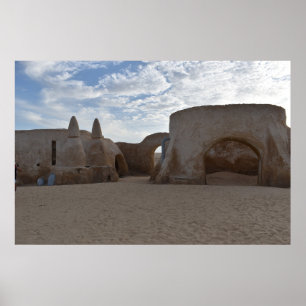 Póster Cartel de Mos Espa en el planeta Tatooine