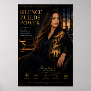 Póster Cartel de Motivación Ejecutiva – El Silencio Const