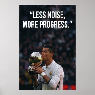 Póster Cartel de Motivación Menos Ruido Más Progreso