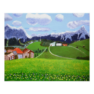 Póster Cartel de Noruega hermoso