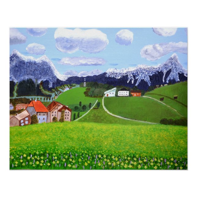 Póster Cartel de Noruega hermoso (Anverso)