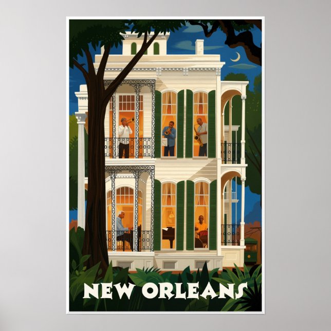 Póster cartel de Nueva Orleans (Frente)