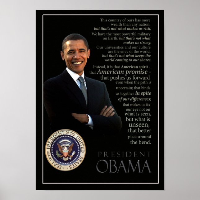 Póster cartel de Obama (Frente)