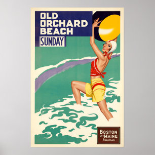 Póster Cartel de Old Orchard Beach, Maine