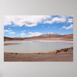 Póster Cartel de paisaje de lago en el Altiplano