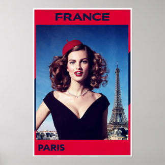 Póster cartel de París, Francia