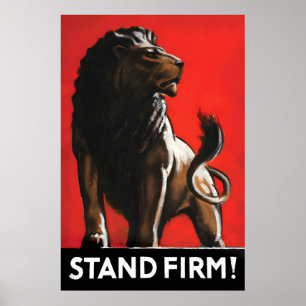 Póster Cartel de patriotismo del León Británico Manténgan