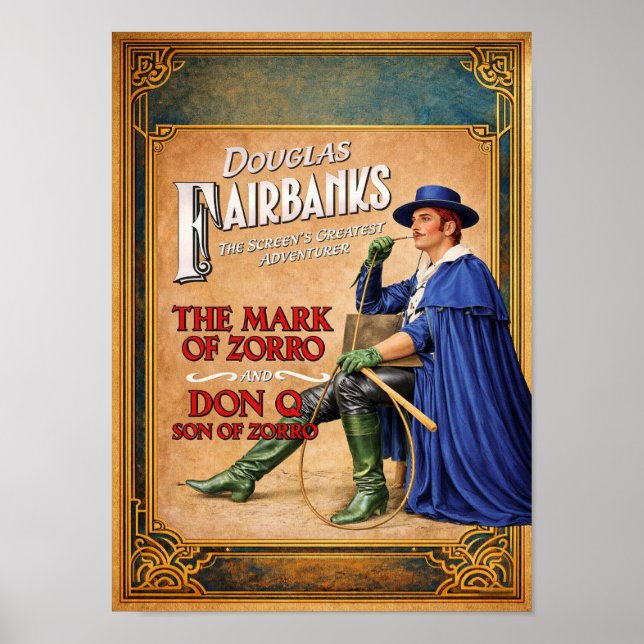 PÓSTER CARTEL DE PELÍCULA DE ZORRO (Frente)