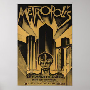 Póster Cartel de película raro y famoso de la METRÓPOLI