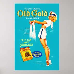 Póster Cartel de Petty Girl de 1939 - Cigarrillos Old Gol