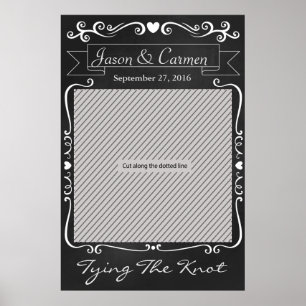 Póster Cartel de pizarra de boda para cabina de fotos
