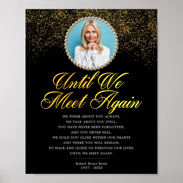 Póster Cartel de poema funerario hasta que nos volvamos a (Frente)