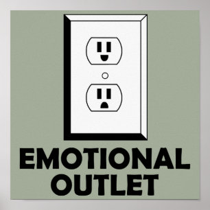 Póster Cartel de Poster Divertido Salida Emocional