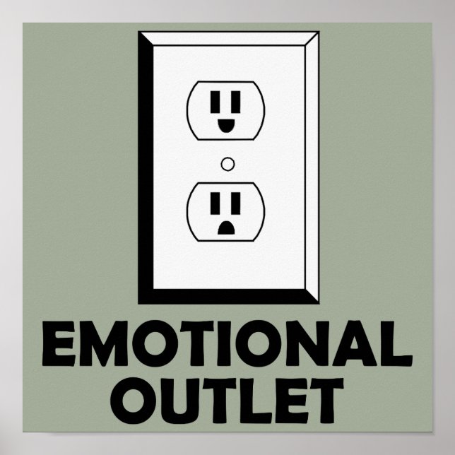Póster Cartel de Poster Divertido Salida Emocional (Frente)