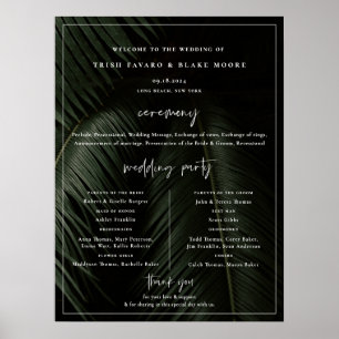 Póster Cartel de programa de boda de Trópicos Melancólico