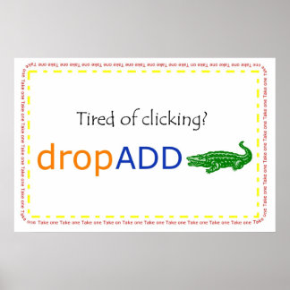 Póster cartel de promoción de dropADD