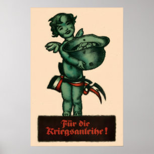 Póster Cartel de propaganda alemana de la Primera Guerra 