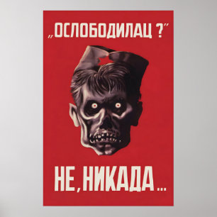 Póster Cartel de propaganda anti-partisana de Yugoslavia 