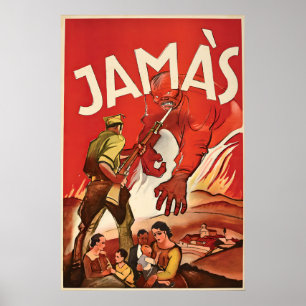 Póster Cartel de propaganda anticomunista de la Guerra Ci