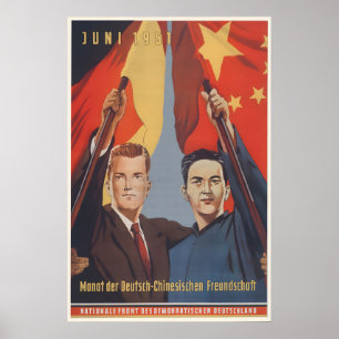 Póster Cartel de propaganda de Alemania Oriental Alemán-c