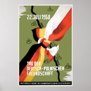 Póster Cartel de propaganda de Alemania Oriental Día de l