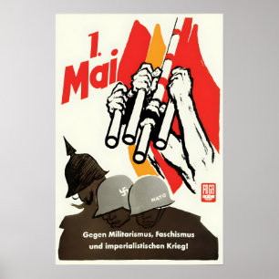 Póster Cartel de propaganda de Alemania Oriental FDGB 1 d