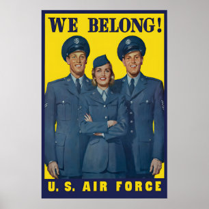 Póster Cartel de propaganda de la Fuerza Aérea de EE. UU.