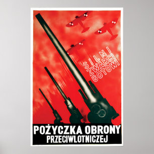 Póster Cartel de propaganda de la Fuerza Aérea Polaca de 