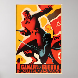 Póster Cartel de propaganda de la Guerra Civil Española -