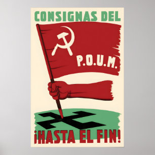 Póster Cartel de propaganda de la Guerra Civil Española ¡