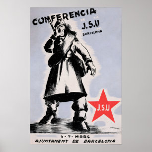 Póster Cartel de propaganda de la Guerra Civil Española C