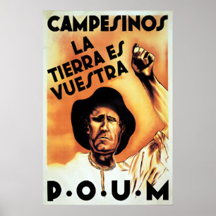 Póster Cartel de propaganda de la Guerra Civil Española C